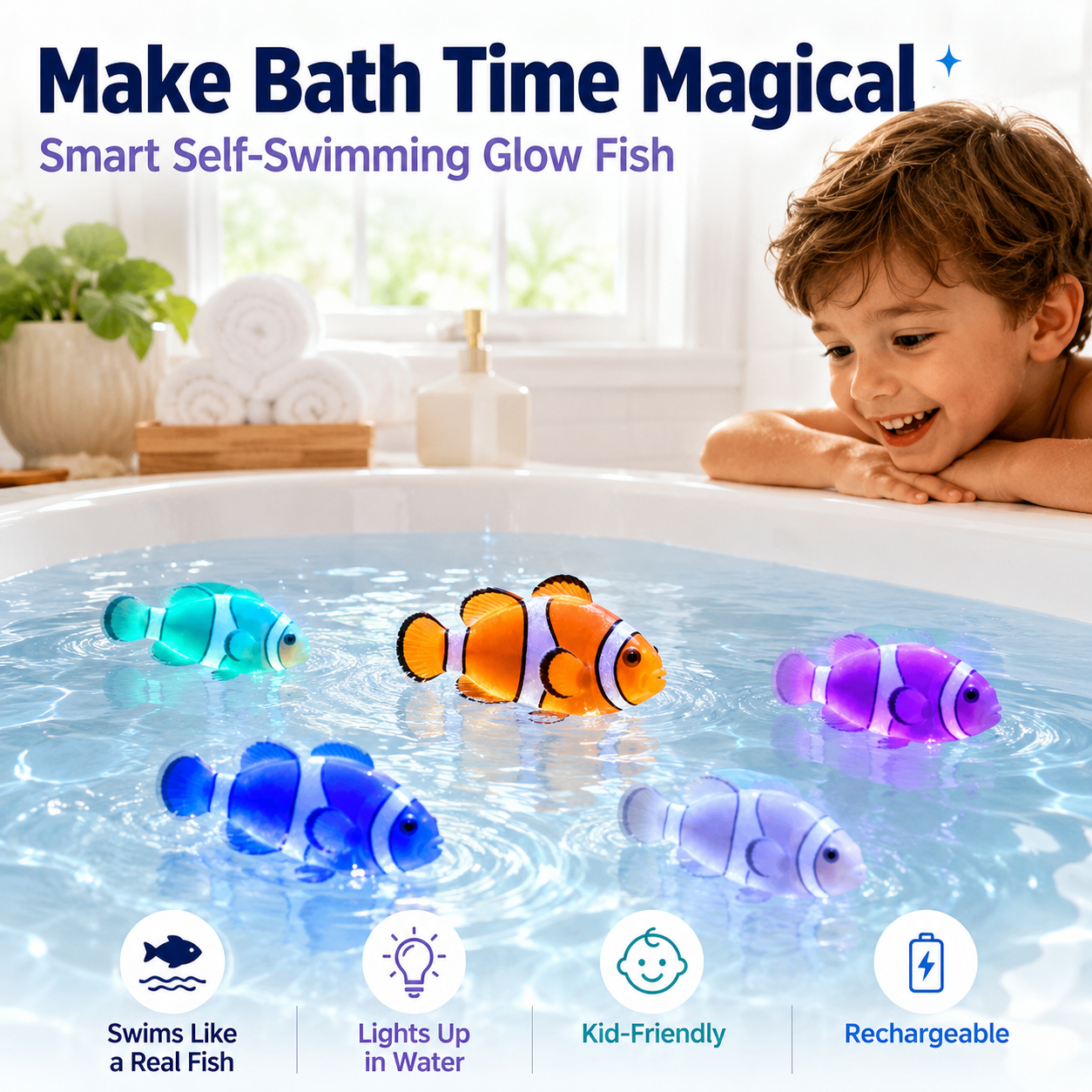 HUBUQ®🐟️ Interactive Light-Up Robotic Toy Fish