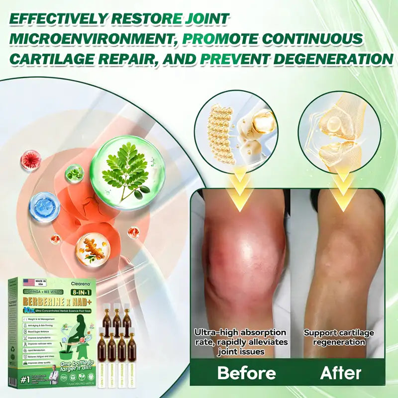 ⭐𝐂𝐥𝐞𝐚𝐫𝐞𝐧𝐚® Moringa · Bee Venom · Berberine × NAD+ Eight-in-one 10× Ultra-Concentrated Herbal Essence Foot Soak — 𝐎𝐧𝐜𝐞 𝐃𝐚𝐢𝐥𝐲, 𝐕𝐢𝐬𝐢𝐛𝐥𝐞 𝐑𝐞𝐬𝐮𝐥𝐭𝐬 𝐢𝐧 𝟕 𝐃𝐚𝐲𝐬 (Copy)