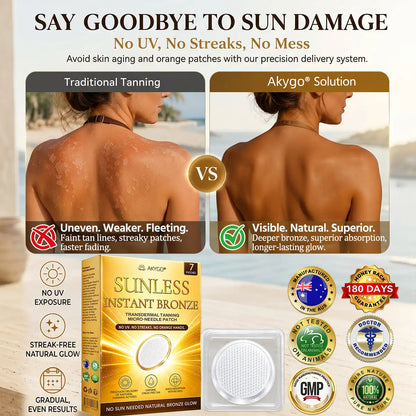 🔥𝑶𝒇𝒇𝒊𝒄𝒊𝒂𝒍 𝑺𝒕𝒐𝒓𝒆 | ☀️☀️ AKYGO® 𝐒𝐮𝐧𝐥𝐞𝐬𝐬 𝐈𝐧𝐬𝐭𝐚𝐧𝐭 𝐁𝐫𝐨𝐧𝐳𝐞 𝐓𝐚𝐧𝐧𝐢𝐧𝐠 𝐌𝐢𝐜𝐫𝐨𝐧𝐞𝐞𝐝𝐥𝐞 𝐏𝐚𝐭𝐜𝐡 🇦🇺 (𝐉𝐮𝐬𝐭 𝐨𝐧𝐜𝐞 𝐚 𝐝𝐚𝐲) 𝐕𝐢𝐬𝐢𝐛𝐥𝐞 𝐁𝐫𝐨𝐧𝐳𝐞 𝐆𝐥𝐨𝐰 𝐢𝐧 𝟕 𝐃𝐚𝐲𝐬 ✅ 𝐍𝐨 𝐔𝐕, 𝐍𝐨 𝐎𝐫𝐚𝐧𝐠𝐞, 𝐍𝐨 𝐒𝐭𝐫𝐞𝐚𝐤𝐬, 𝐍𝐨 𝐃𝐇𝐀, 𝐍𝐨 𝐌𝐞𝐬𝐬.