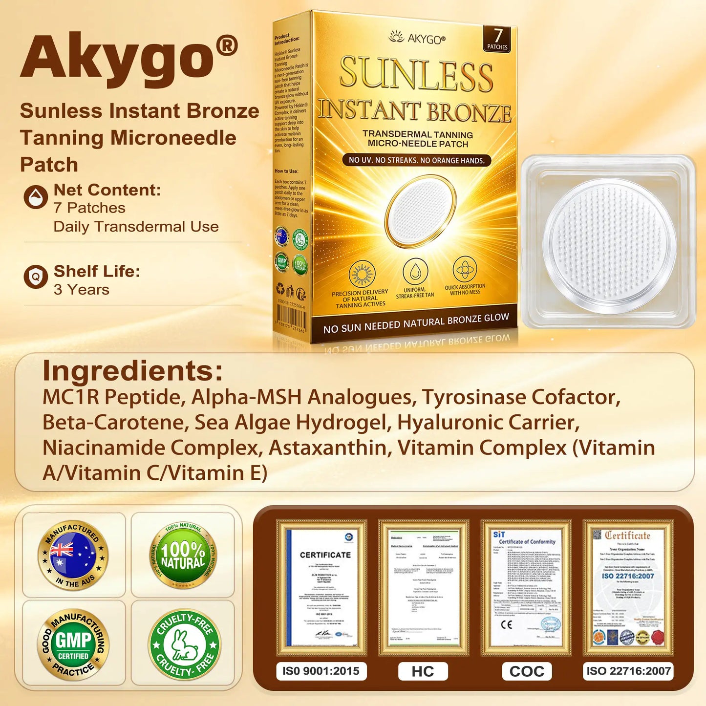 🔥𝑶𝒇𝒇𝒊𝒄𝒊𝒂𝒍 𝑺𝒕𝒐𝒓𝒆 | ☀️☀️ AKYGO® 𝐒𝐮𝐧𝐥𝐞𝐬𝐬 𝐈𝐧𝐬𝐭𝐚𝐧𝐭 𝐁𝐫𝐨𝐧𝐳𝐞 𝐓𝐚𝐧𝐧𝐢𝐧𝐠 𝐌𝐢𝐜𝐫𝐨𝐧𝐞𝐞𝐝𝐥𝐞 𝐏𝐚𝐭𝐜𝐡 🇦🇺 (𝐉𝐮𝐬𝐭 𝐨𝐧𝐜𝐞 𝐚 𝐝𝐚𝐲) 𝐕𝐢𝐬𝐢𝐛𝐥𝐞 𝐁𝐫𝐨𝐧𝐳𝐞 𝐆𝐥𝐨𝐰 𝐢𝐧 𝟕 𝐃𝐚𝐲𝐬 ✅ 𝐍𝐨 𝐔𝐕, 𝐍𝐨 𝐎𝐫𝐚𝐧𝐠𝐞, 𝐍𝐨 𝐒𝐭𝐫𝐞𝐚𝐤𝐬, 𝐍𝐨 𝐃𝐇𝐀, 𝐍𝐨 𝐌𝐞𝐬𝐬.
