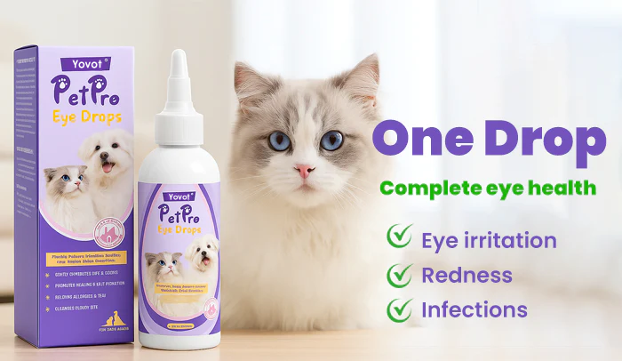 🛡️Yovot® PetPro Eye Drops-😾Daily L-Lysine Drops for Feline Herpes & Eye Care🐾
